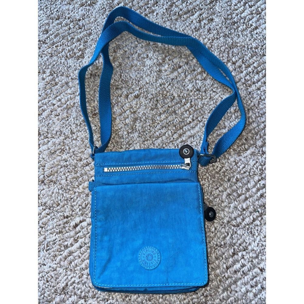 Kipling Eldorado Crossbody Bag With Adjustable Strap Blue Travel Purse